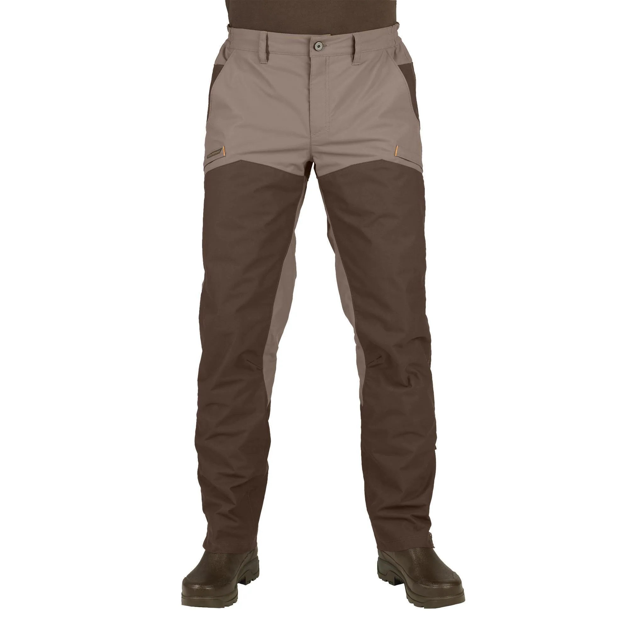 Hunting trousers / raincoats RENFORT 520 brown SOLOGNAC, brown bark