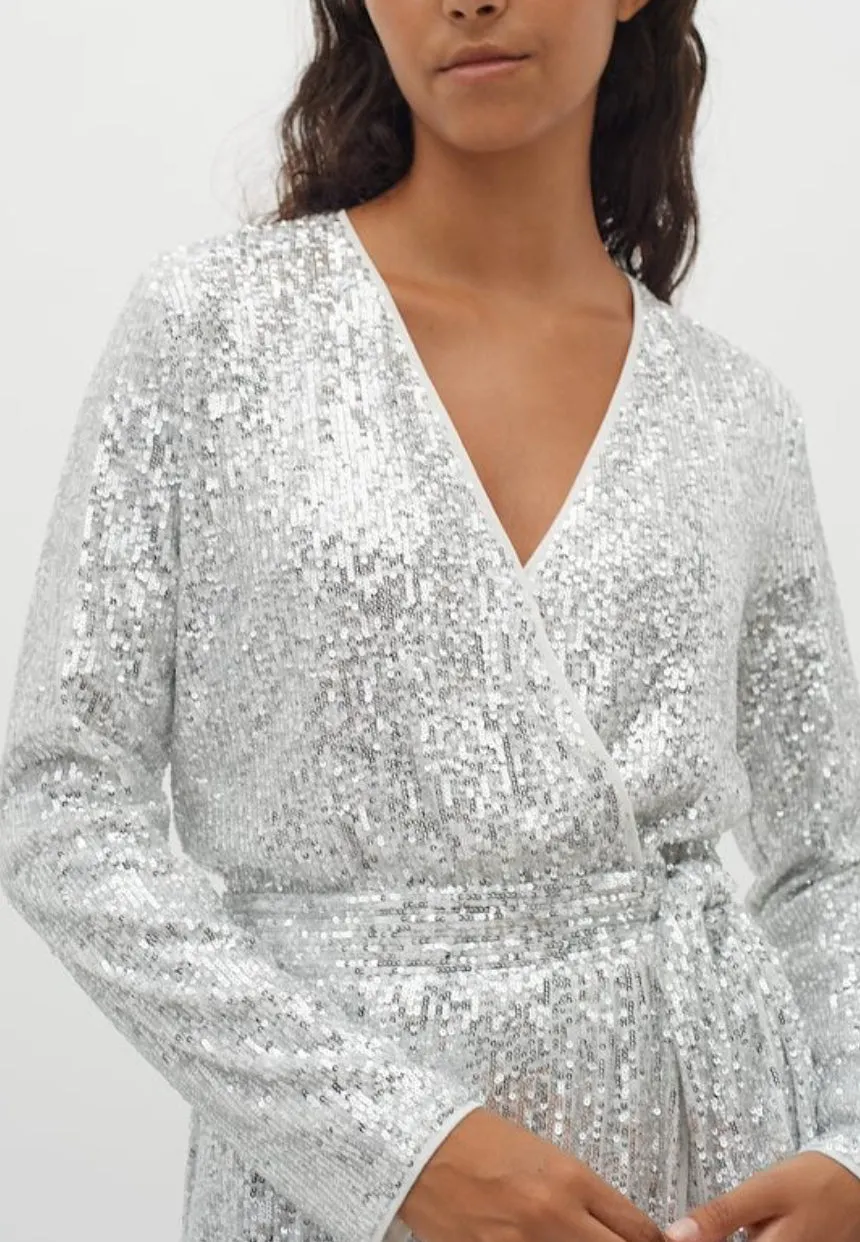 JarjarIW Wrap dress - silver