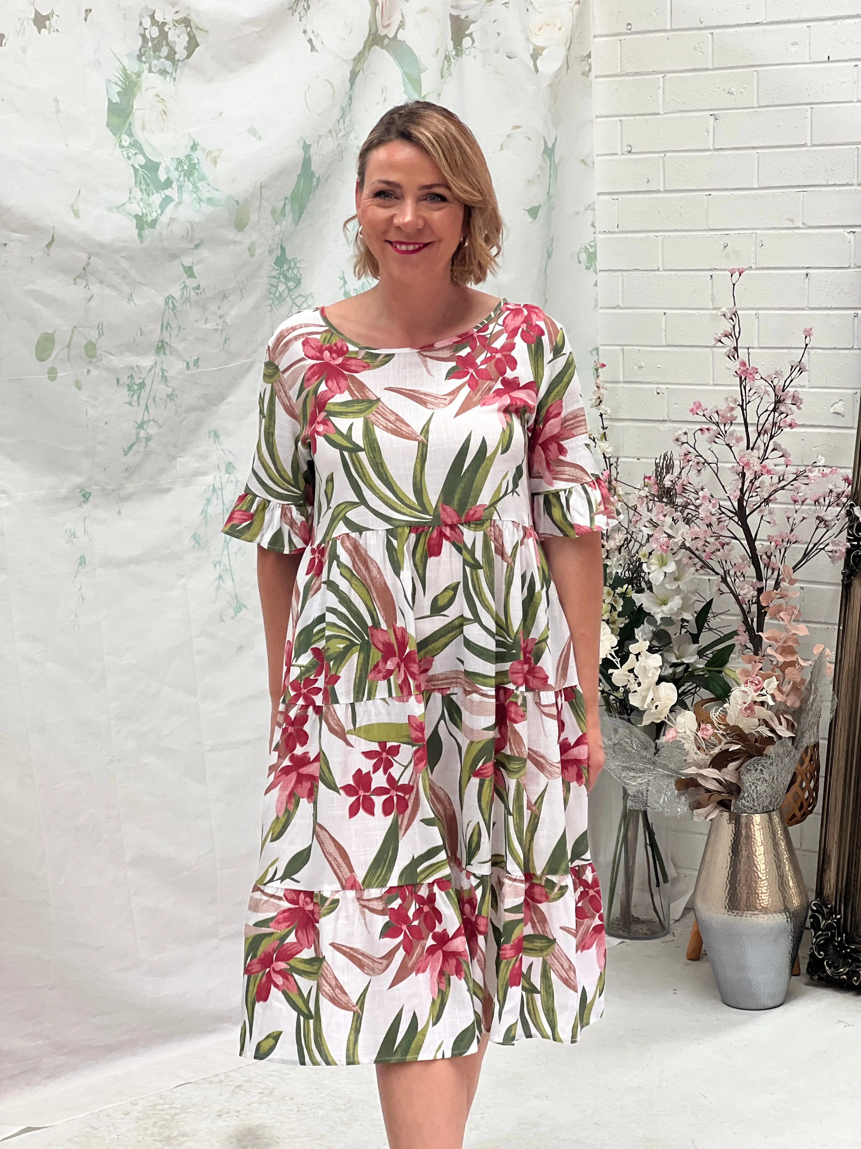 Kane Garden Linen Dress