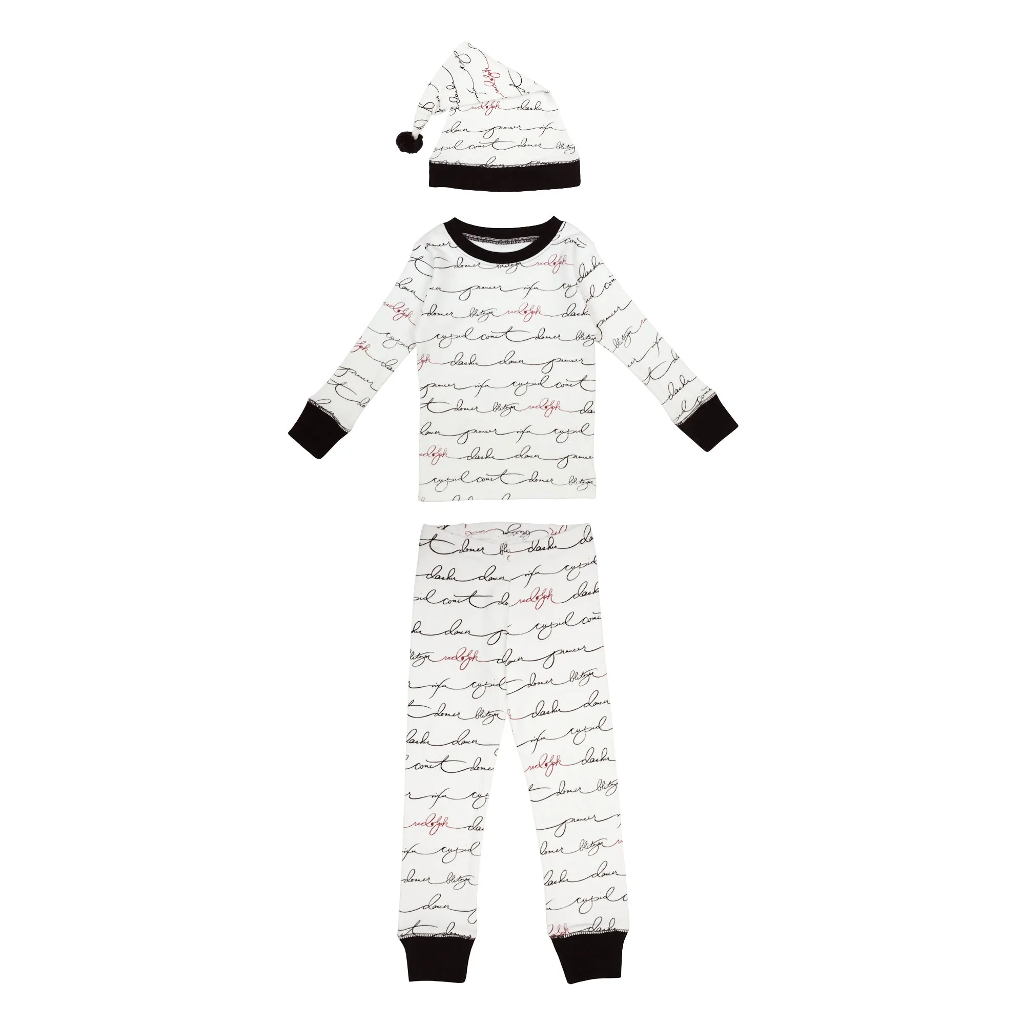 Kids' Organic Holiday PJ & Cap Set