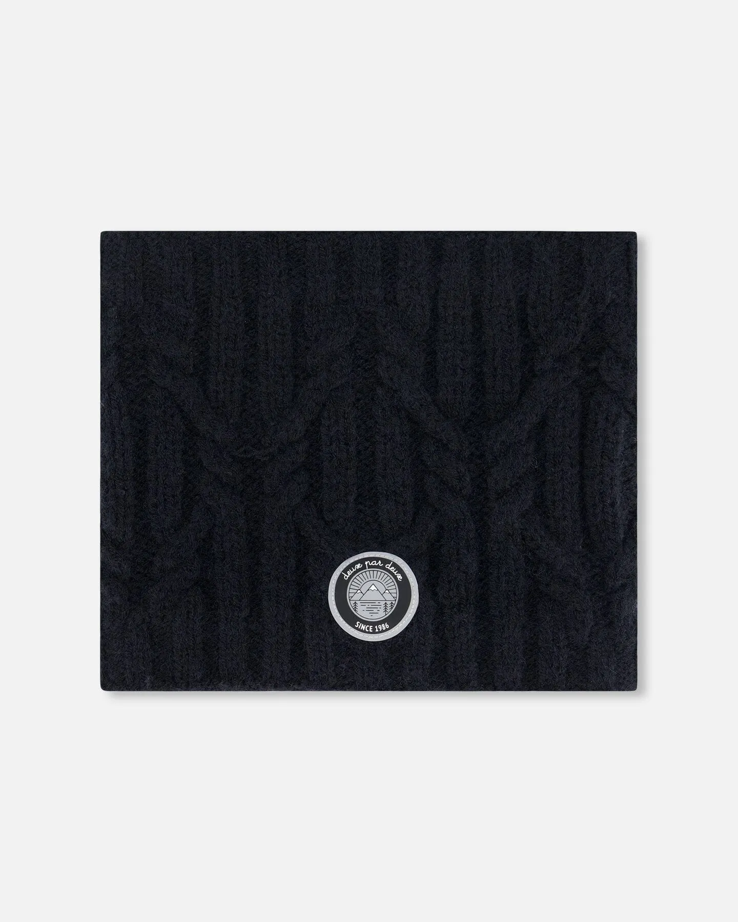 Knit Neckwarmer Black by Deux par Deux