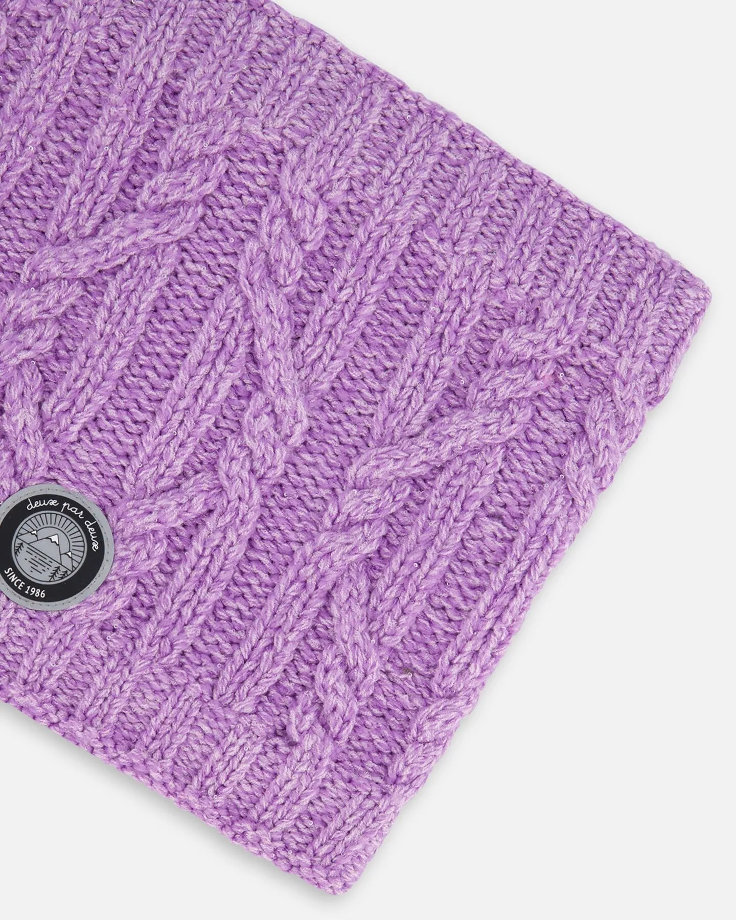 Knit Neckwarmer Purple by Deux par Deux