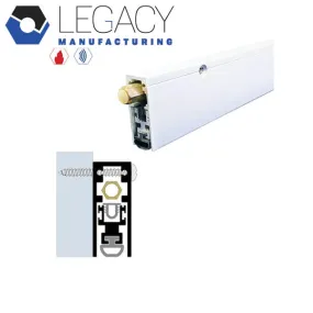 Legacy Manufacturing - 7153 - Surface Automatic Door Bottom - 11/16" x 1-13/16" - White Powder Coat - Optional Length