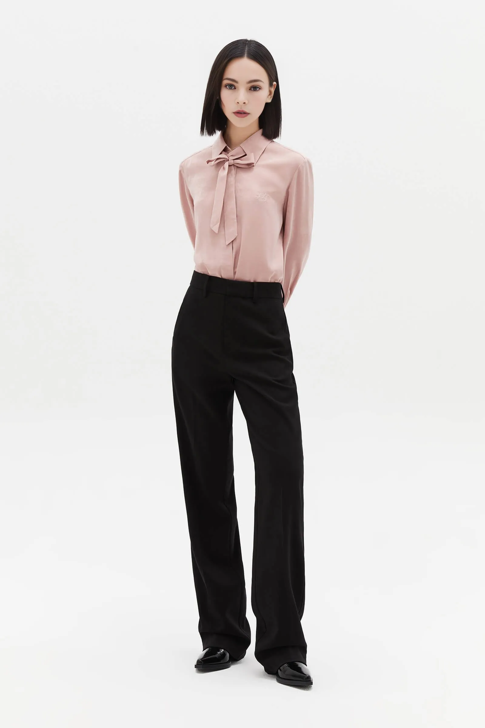 LILY Slim-Fit Straight-Leg Suit Pants