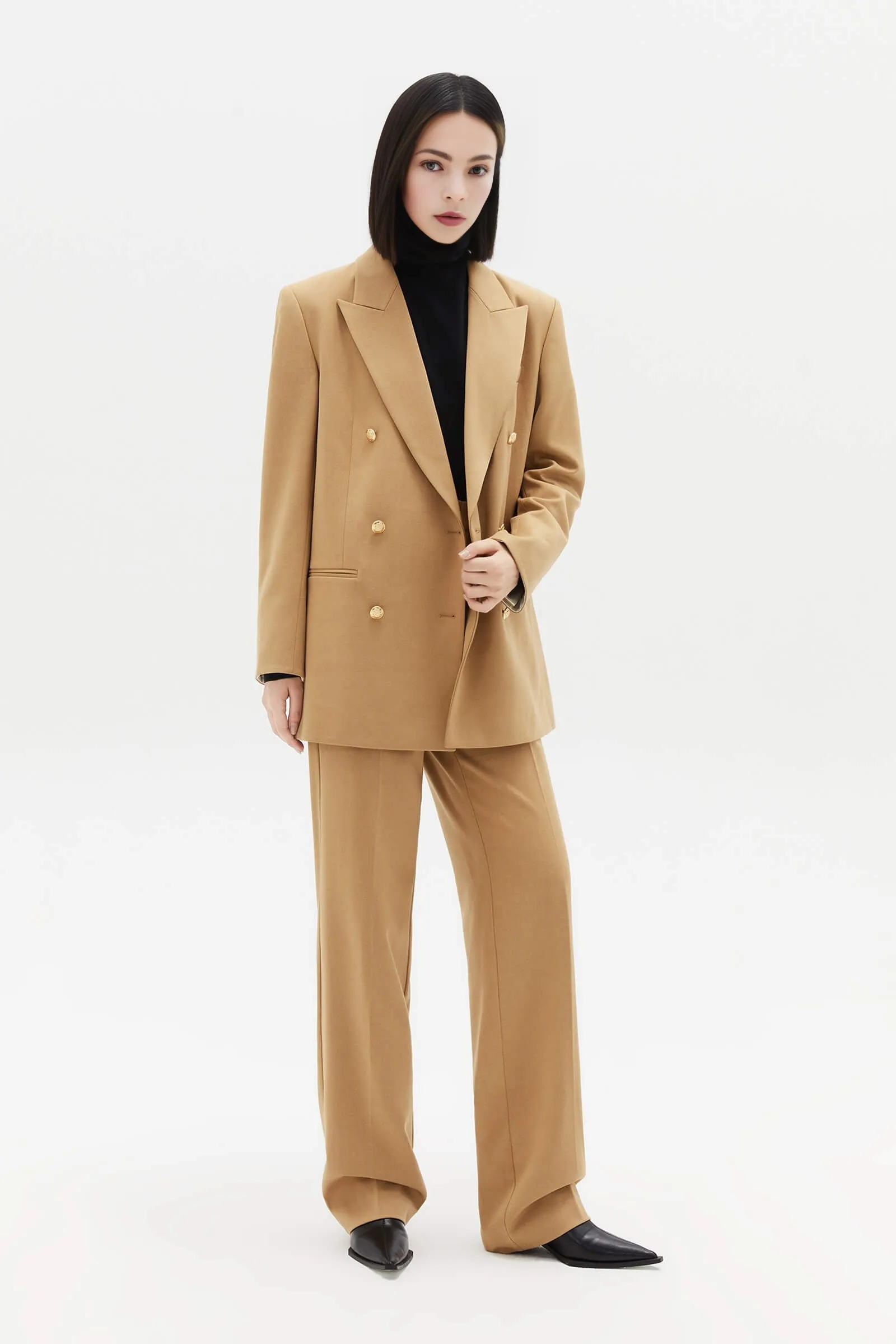 LILY Slim-Fit Straight-Leg Suit Pants