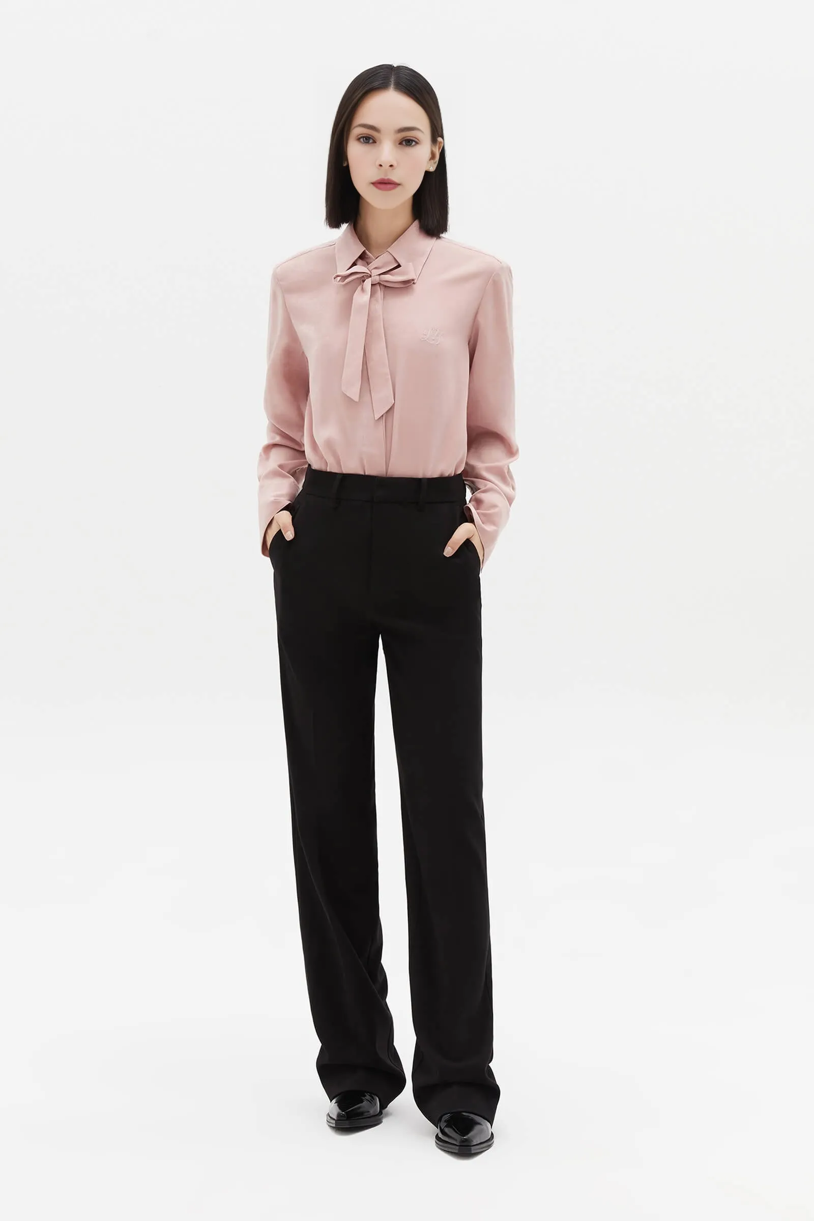 LILY Slim-Fit Straight-Leg Suit Pants