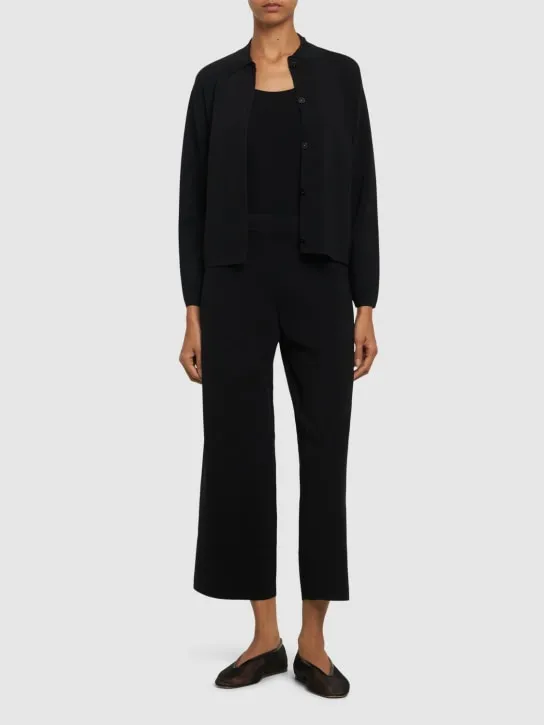 Max Mara   Grembo cropped wide leg crepe pants 