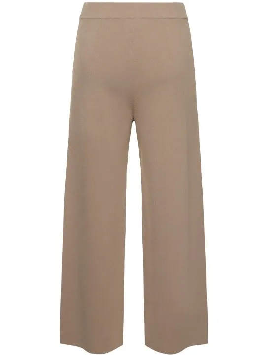 Max Mara   Grembo cropped wide leg crepe pants 