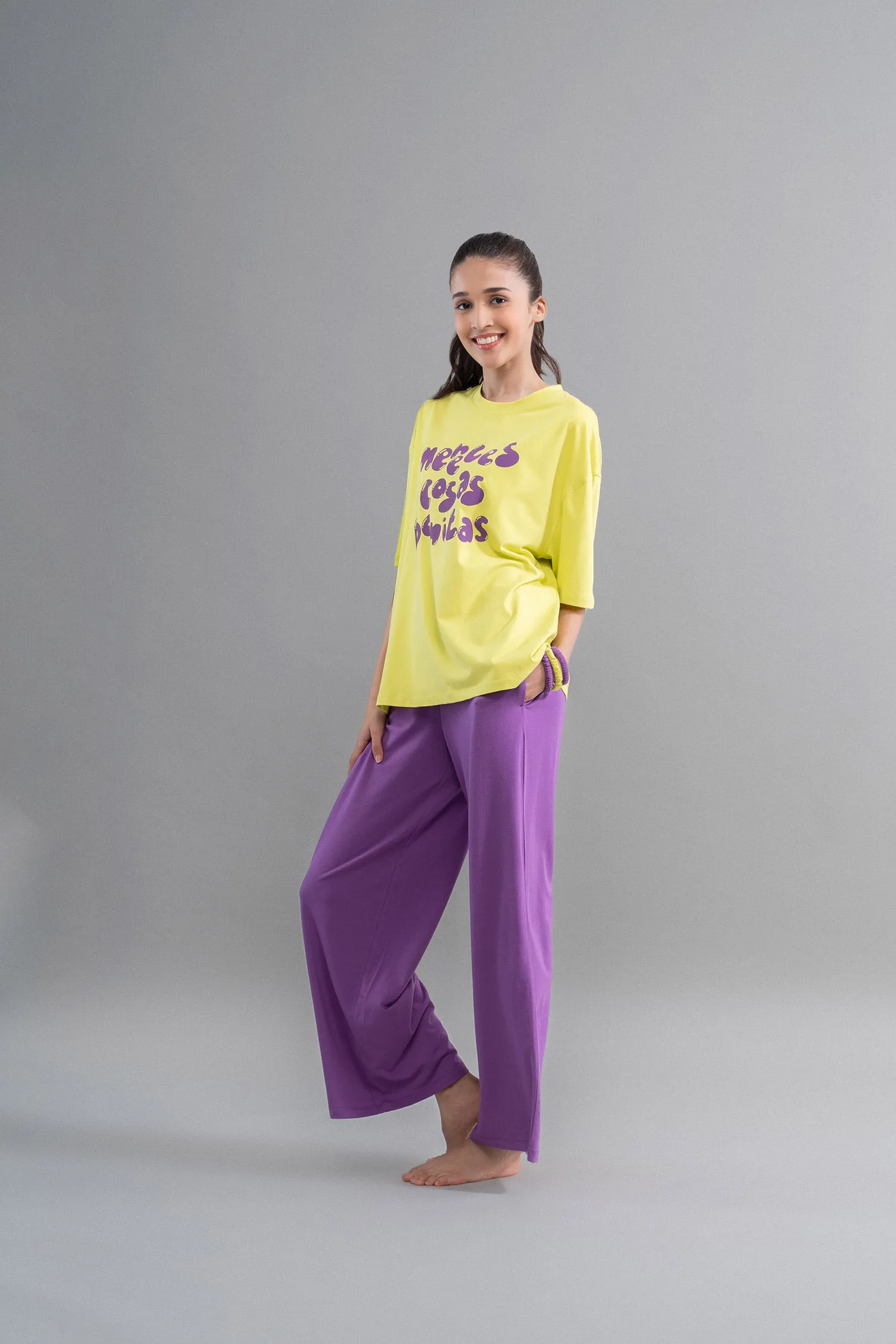 Meadow Voilet Supima Flared Pajamas