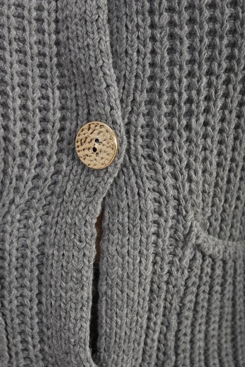 Melissa Chunky Cable Button Knit Cardigan