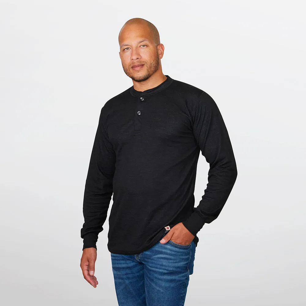 Men's Merino Blend Two-Layer Henley