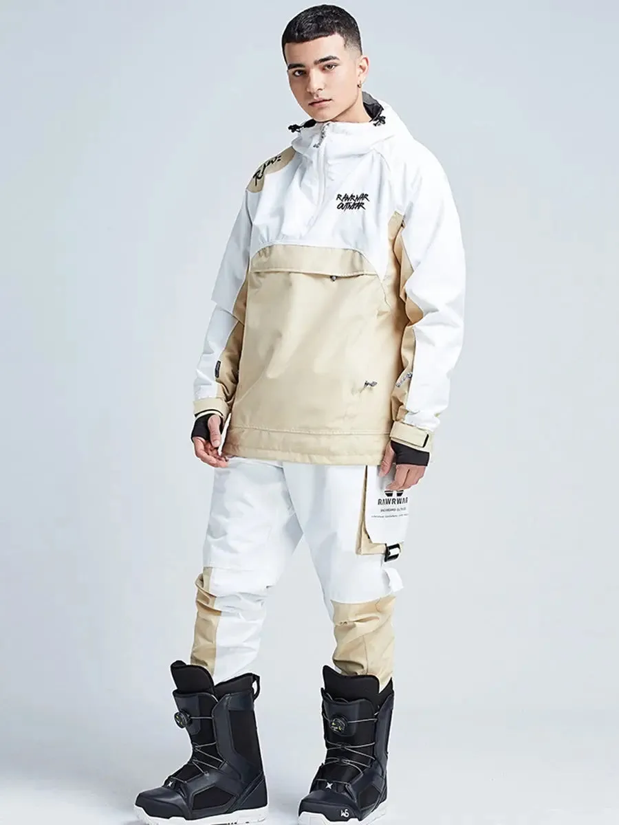 Men's Snowboard Jackets and Pants With Chest Pockets