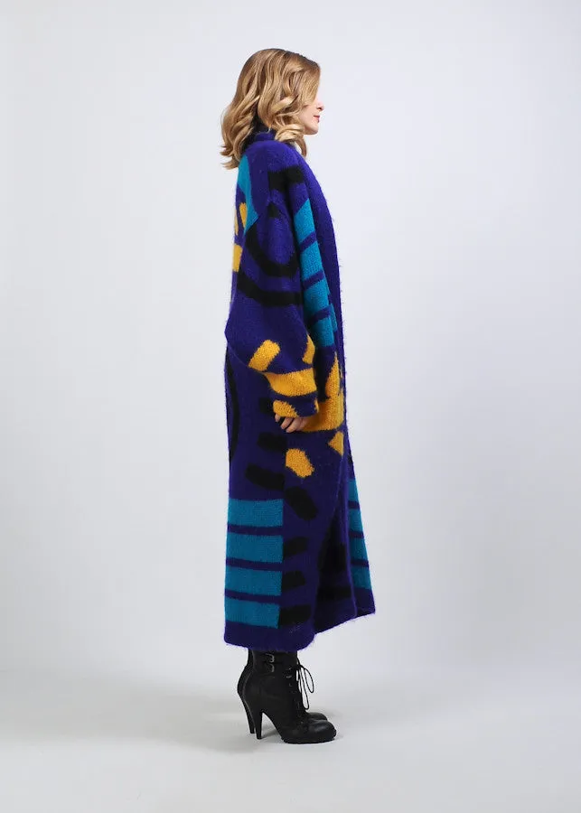 Mohair Wool Maxi Sweater Coat