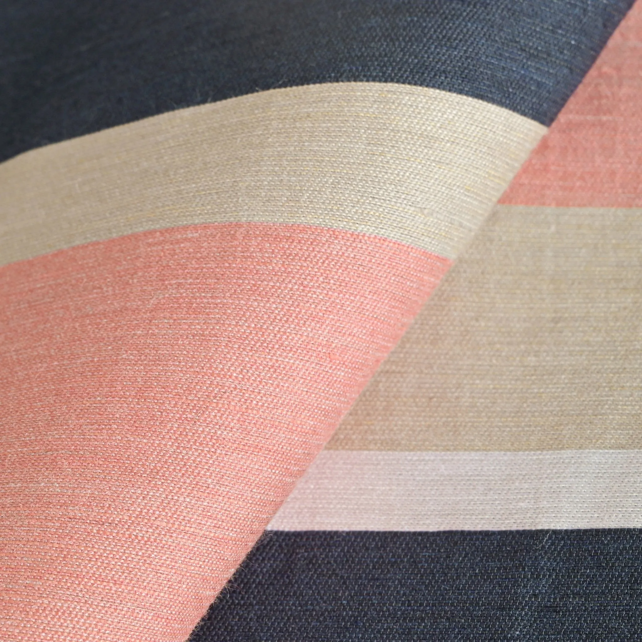 Multicolor Striped Linen Fabric 759