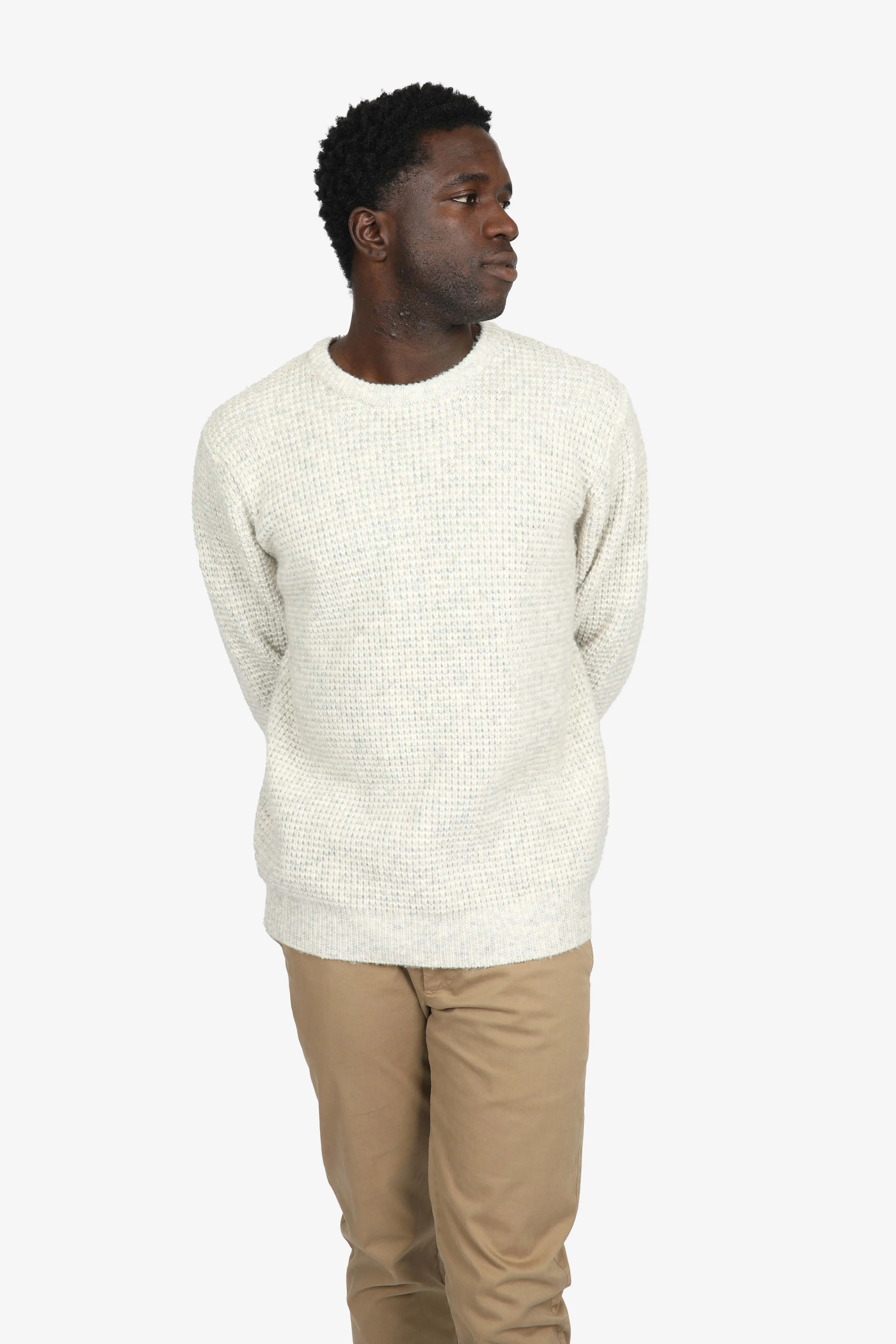 Natural Woolly Crew Neck Jumper