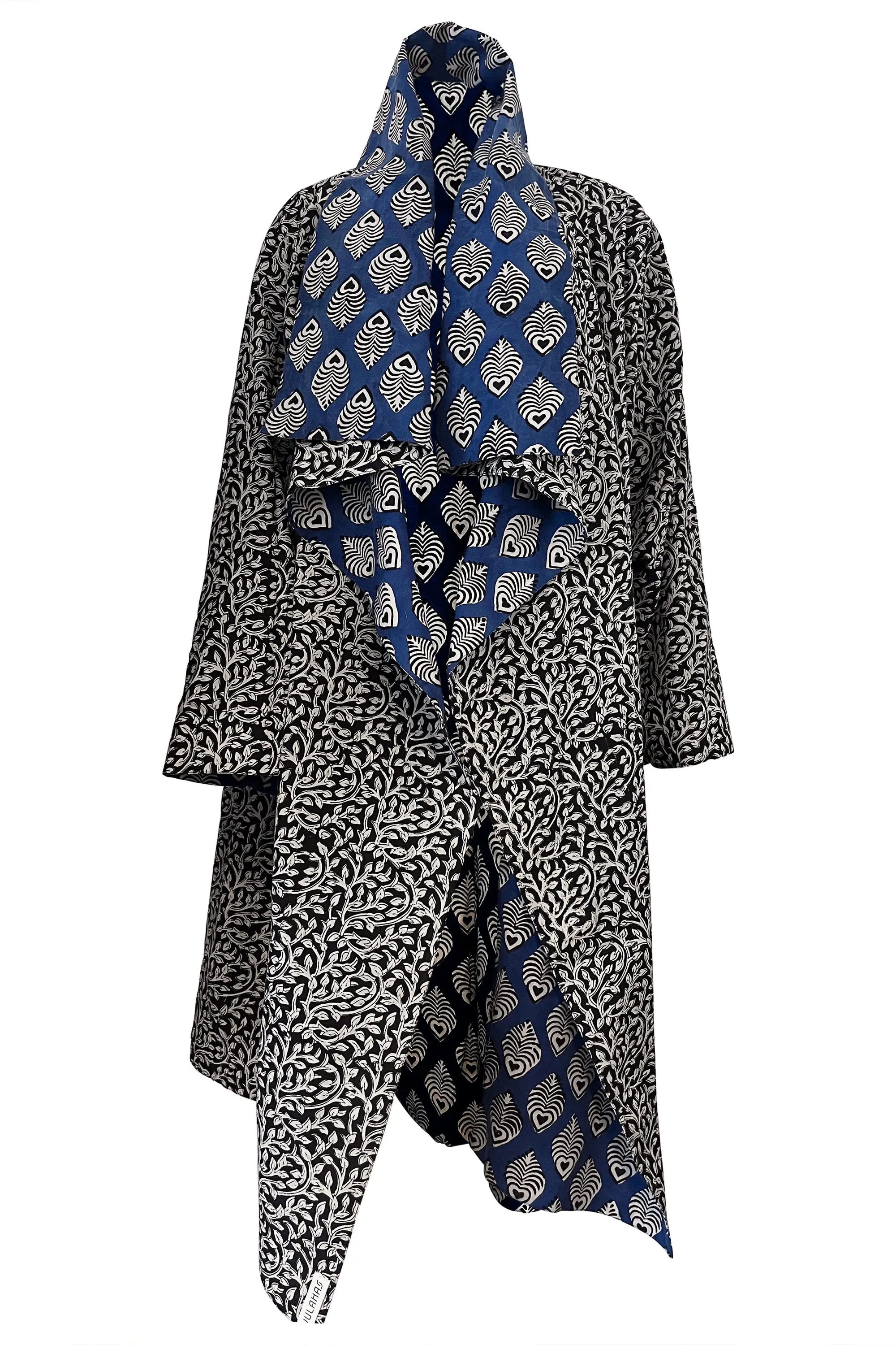 NEW! Reversible Cotton Coat Indigo