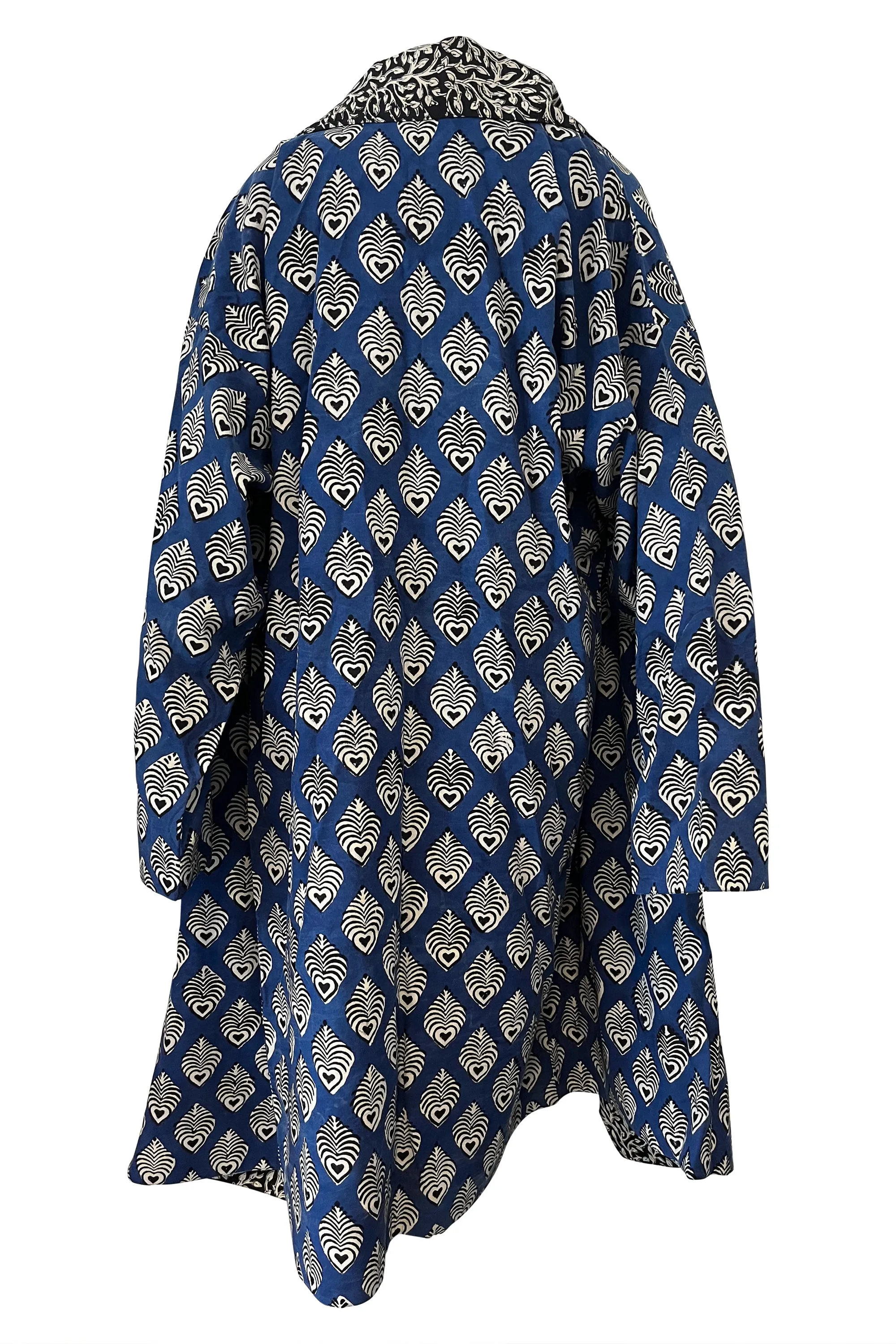 NEW! Reversible Cotton Coat Indigo