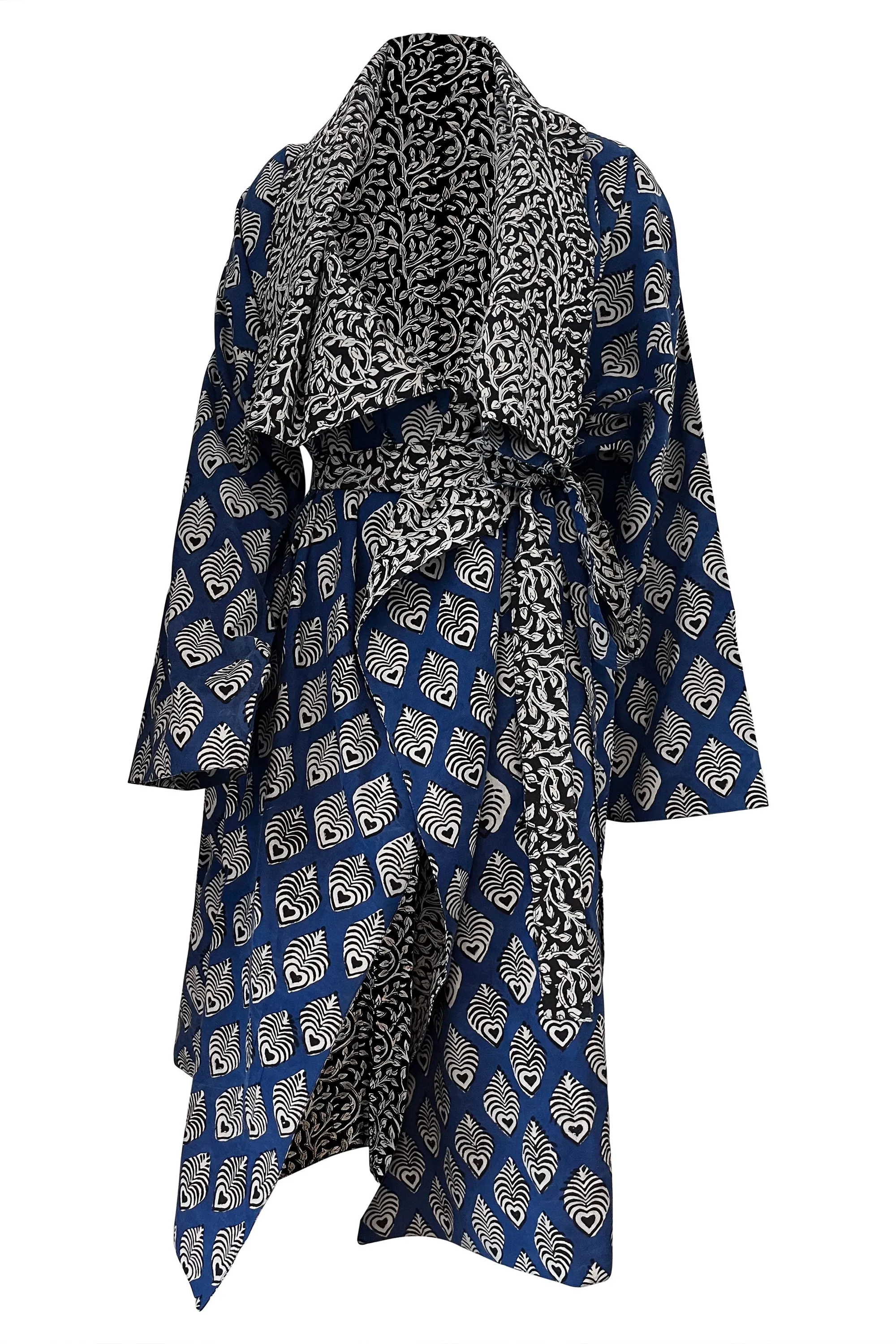 NEW! Reversible Cotton Coat Indigo