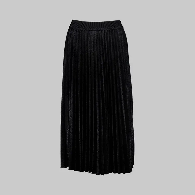 Olga de Polga Champagne Pleat Skirt - Black