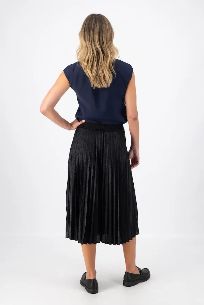 Olga de Polga Champagne Pleat Skirt - Black