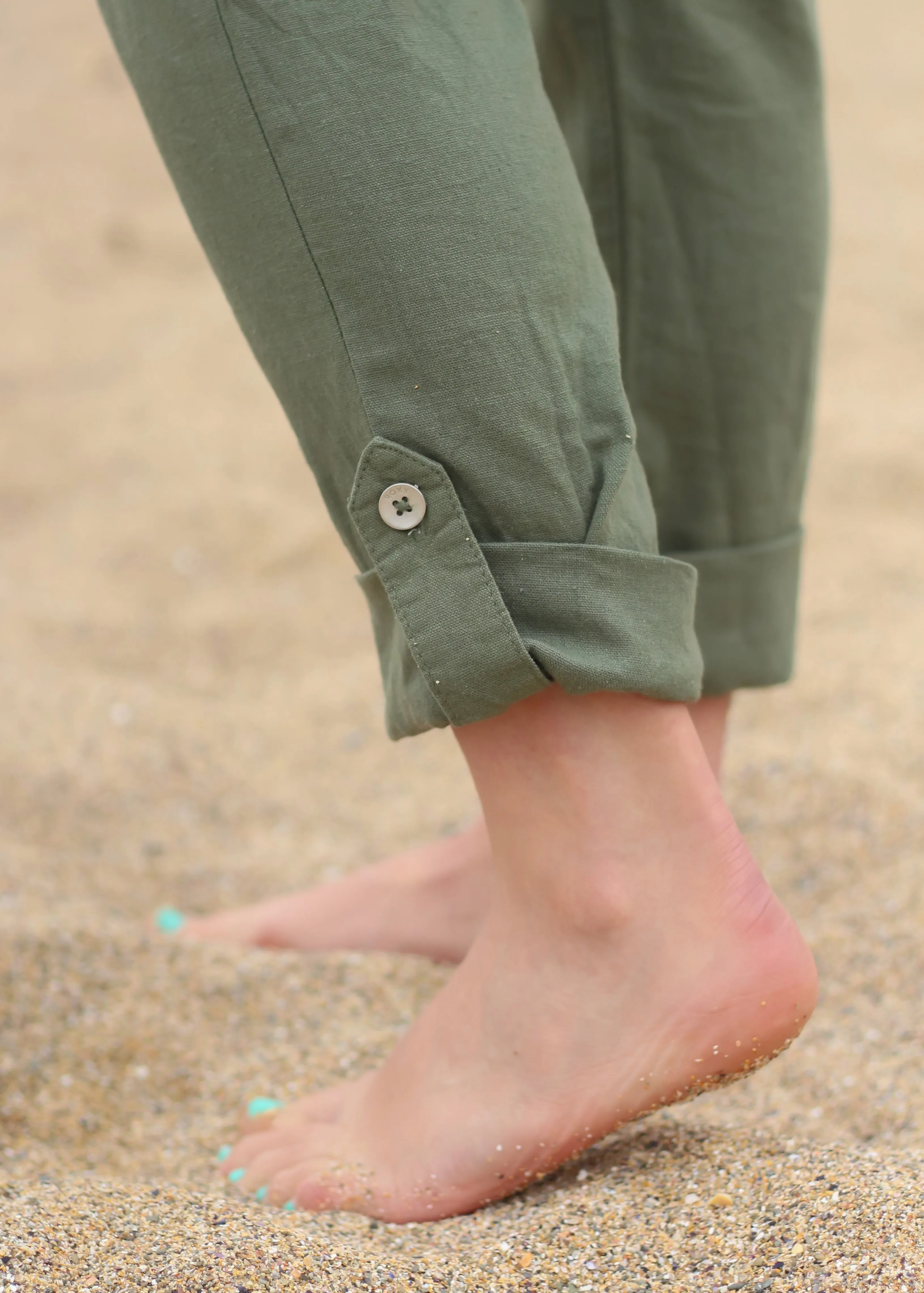 On The Seashore Linen Cargo Trousers