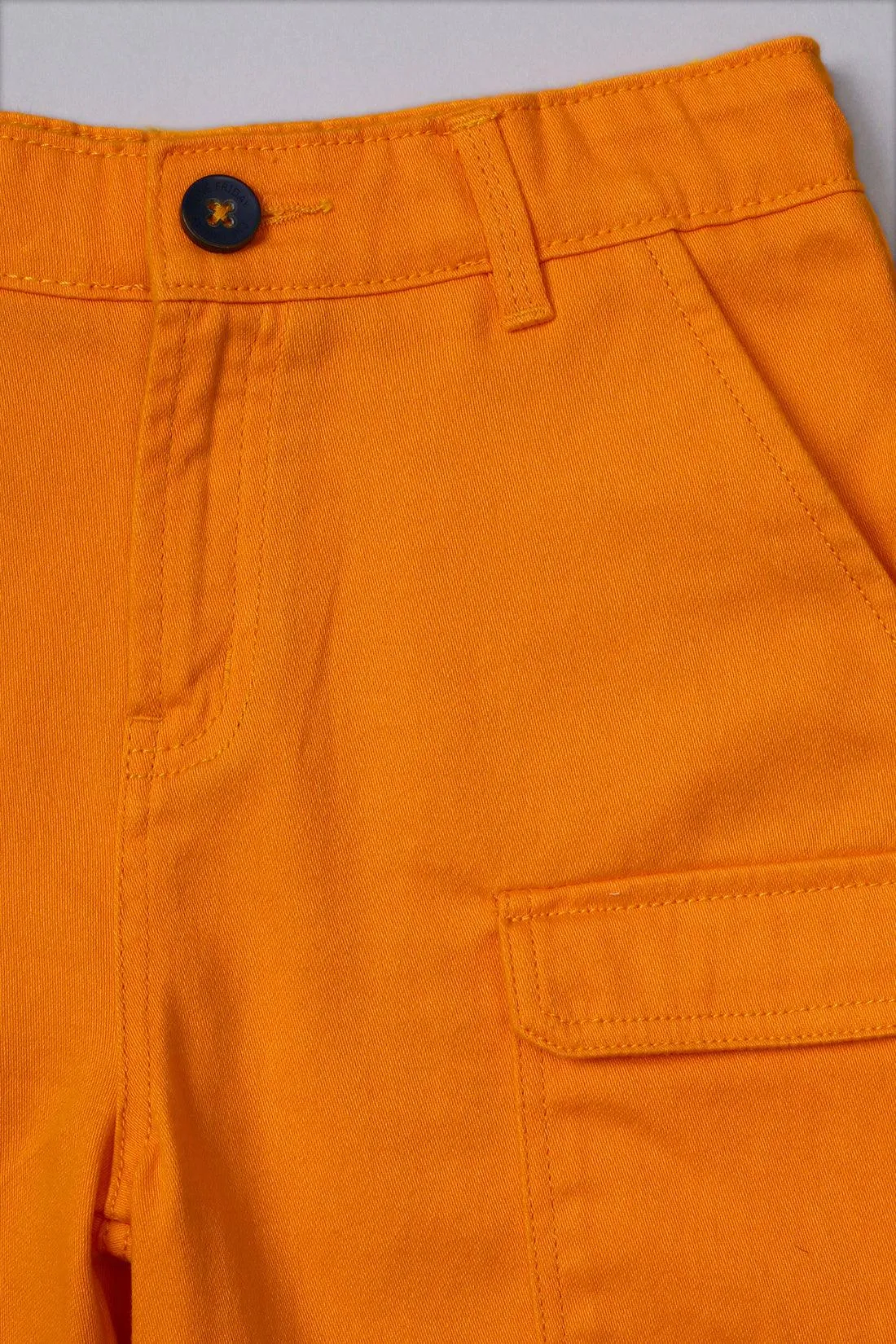 One Friday Kids Boys Orange Shorts with cargo pockets