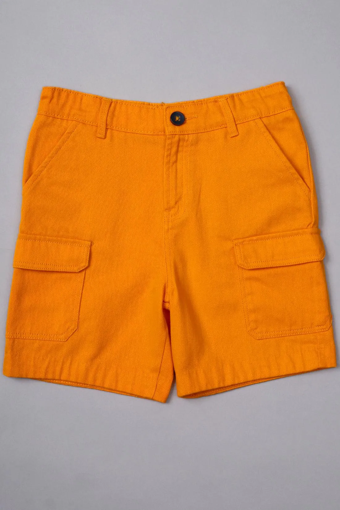 One Friday Kids Boys Orange Shorts with cargo pockets