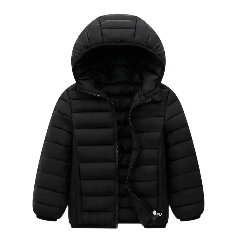 Plush Velvet Down Jacket Girls Hooded Coat Winter Outerwear Teenage Kid Parka Snowsuit Outdoors Casual Cotton Clothing 2023 New