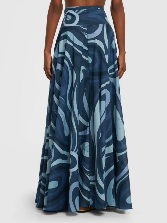 Pucci   Marmo printed cotton muslin maxi skirt 