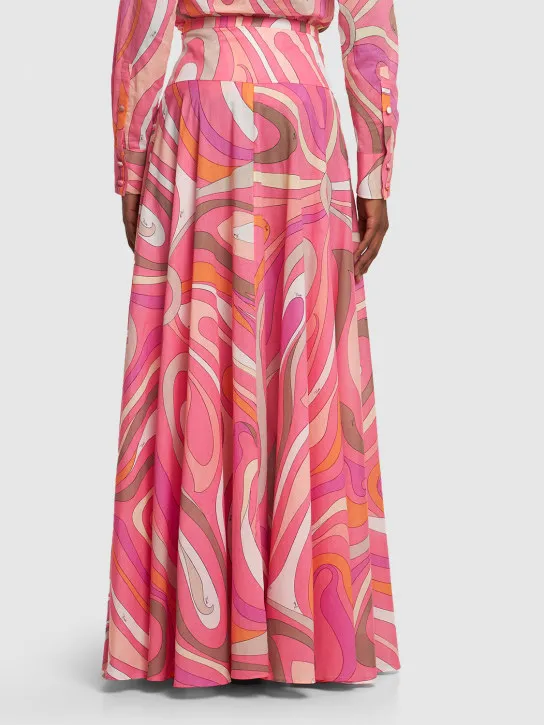 Pucci   Marmo printed cotton muslin maxi skirt 