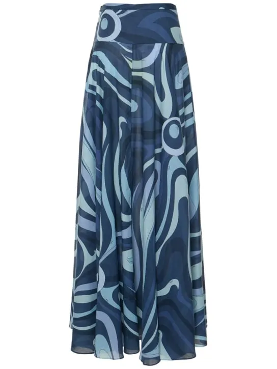 Pucci   Marmo printed cotton muslin maxi skirt 