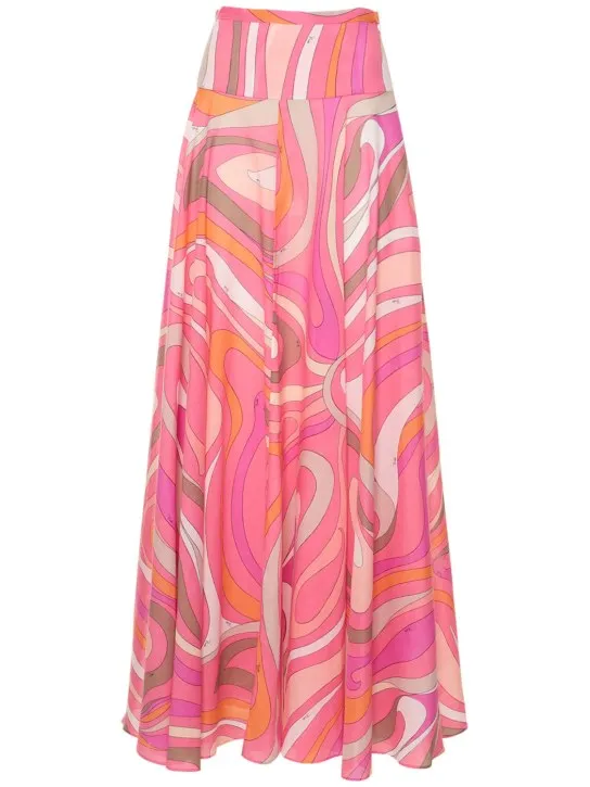 Pucci   Marmo printed cotton muslin maxi skirt 