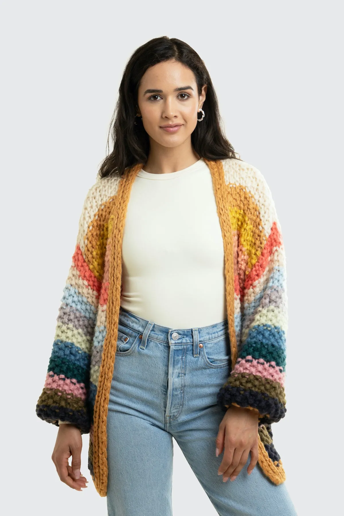 Rainbow Knitted Cardigan