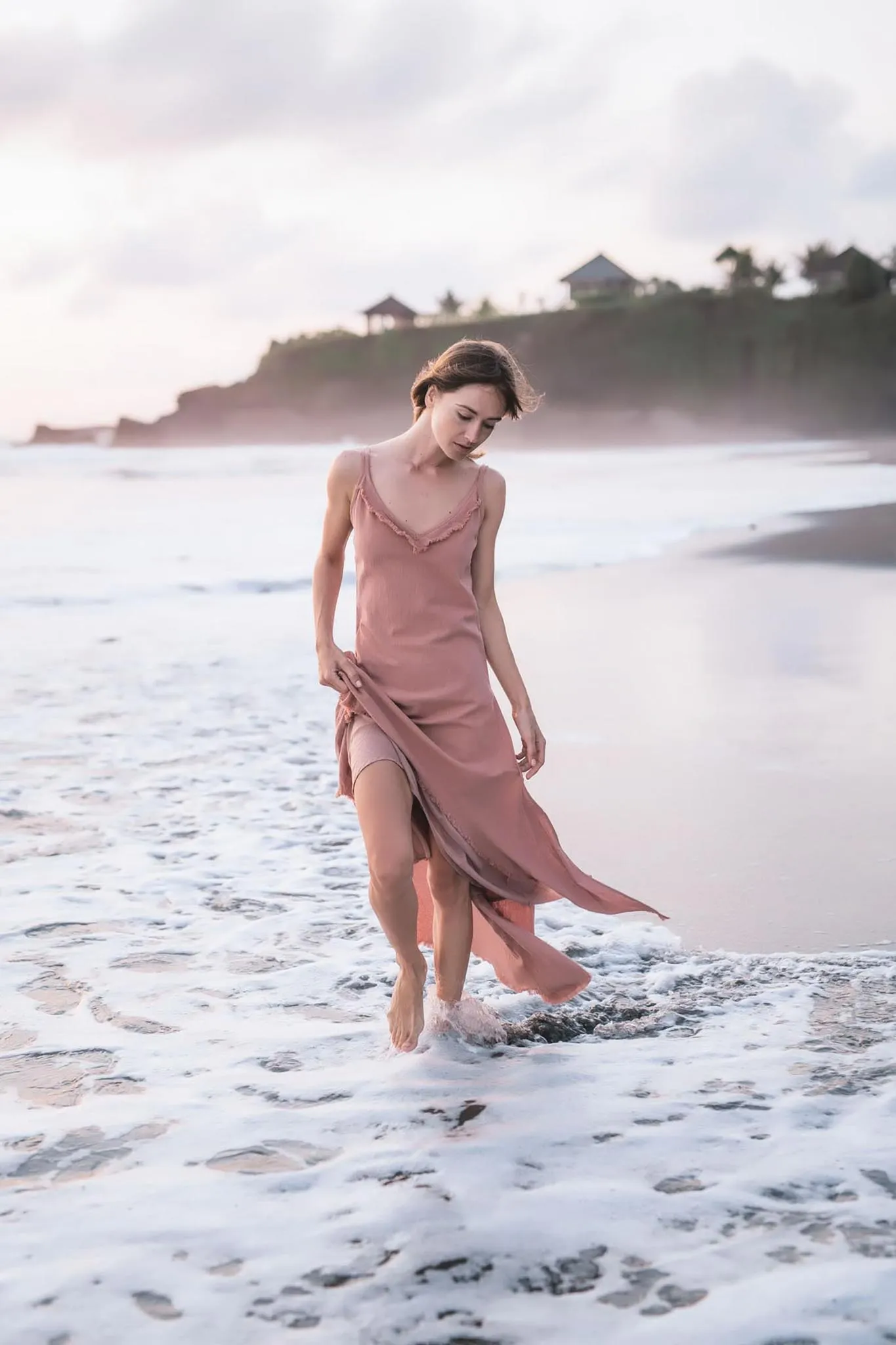 Rose Bridesmaid Dress • Midi Pink Casual Dress