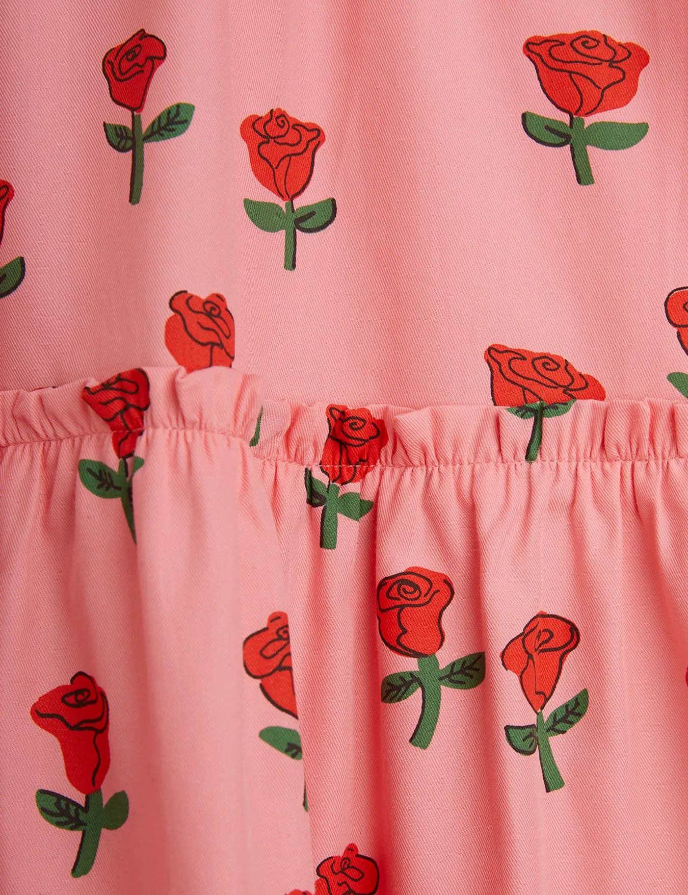 Roses Woven Puff Sleeve Dress