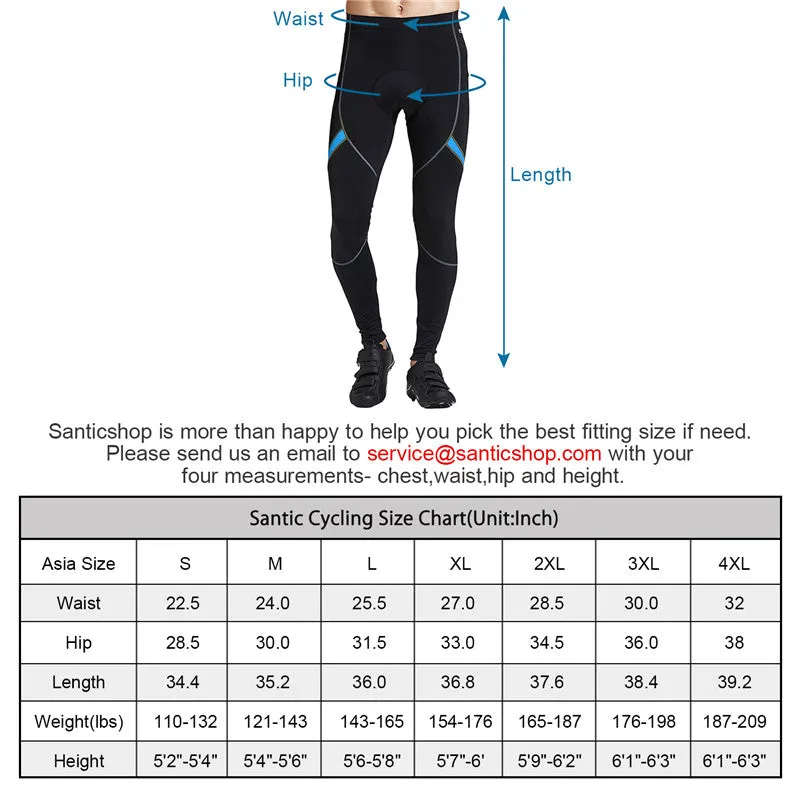 Santic Barry Blue Men Padded Cycling Pants