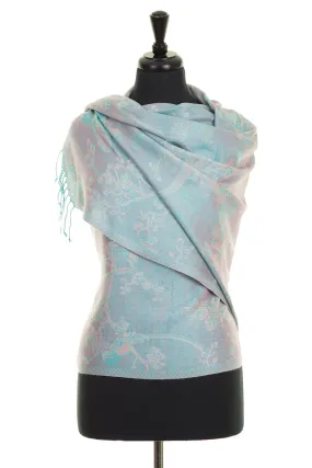 Shawl in Pale Cyan