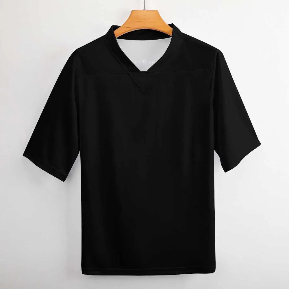 Soccer Rugby Sports Jersey - Black