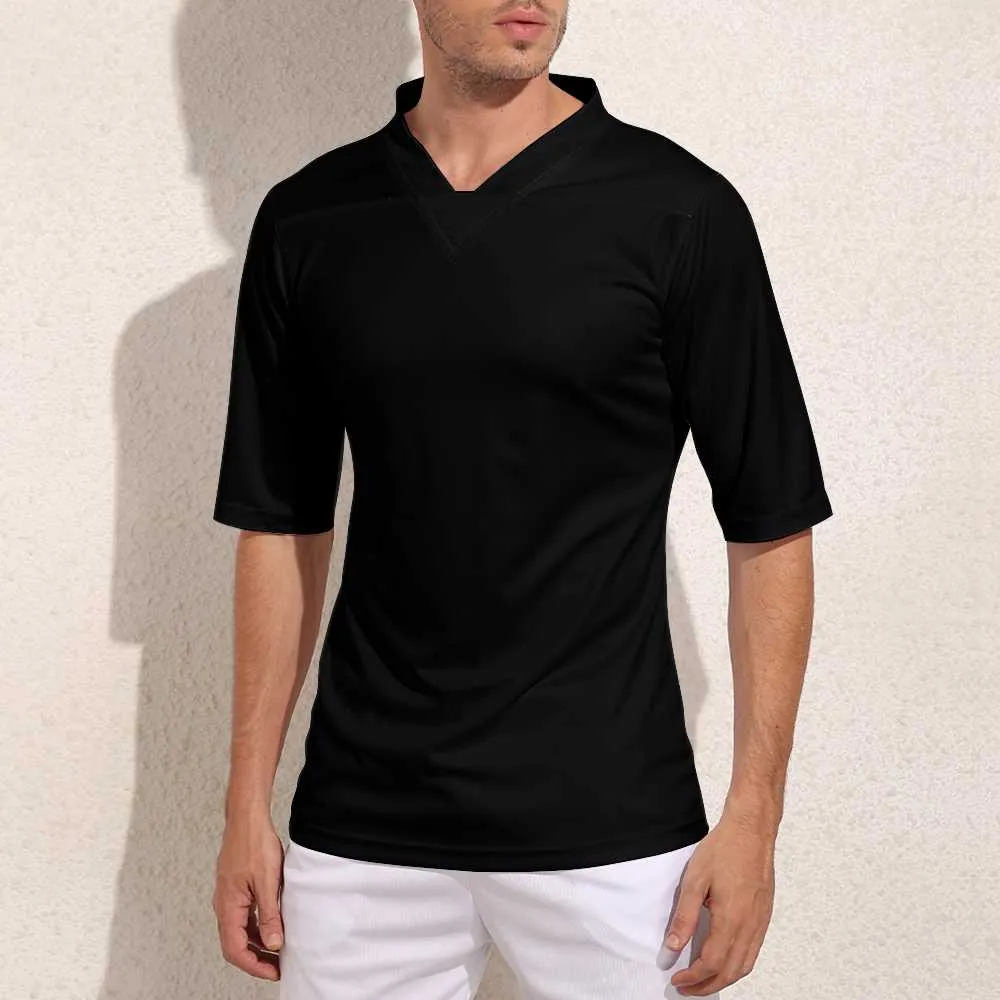 Soccer Rugby Sports Jersey - Black