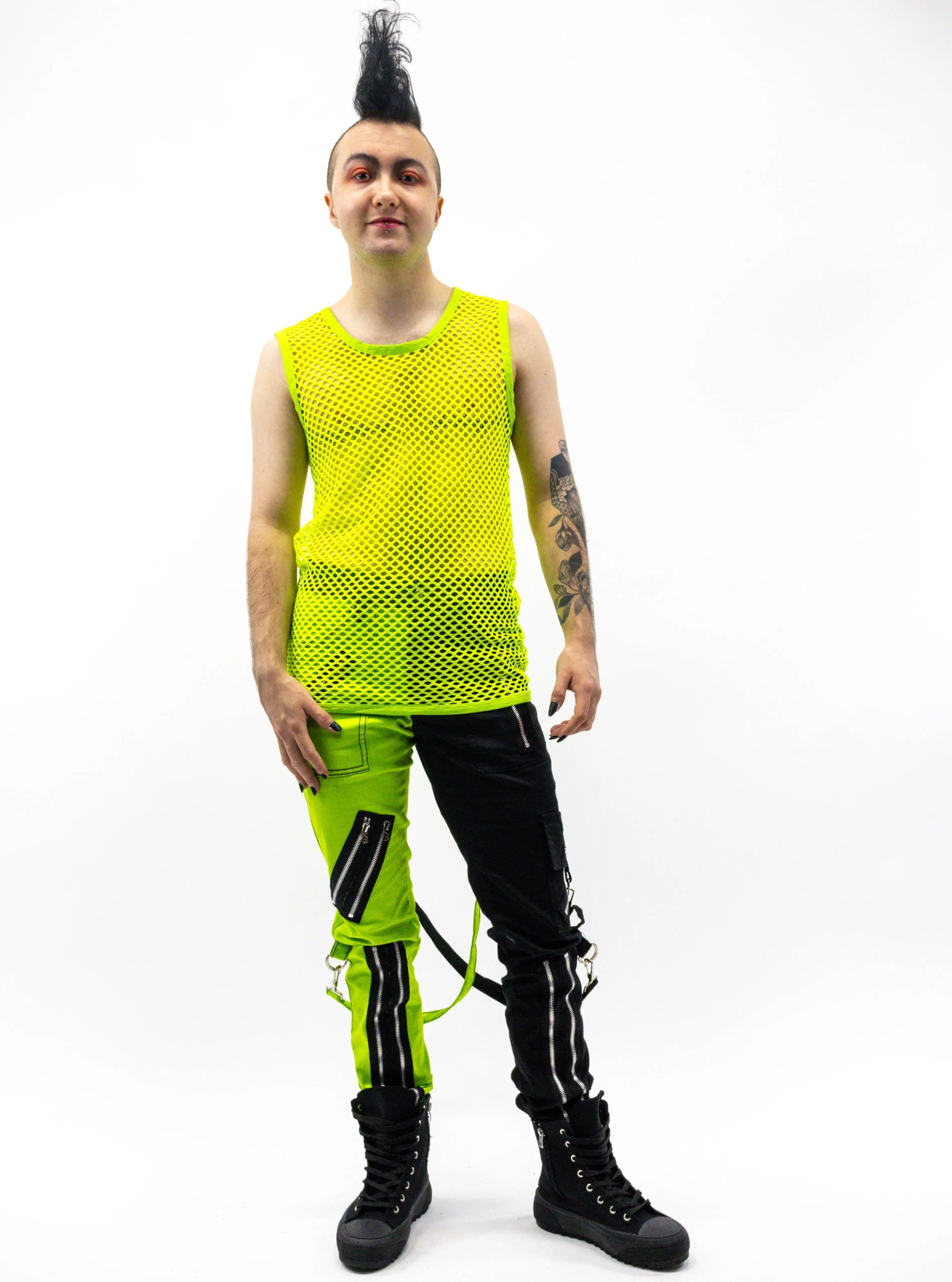 Split Bondage Skinny Pant- Lime TRIPP NYC