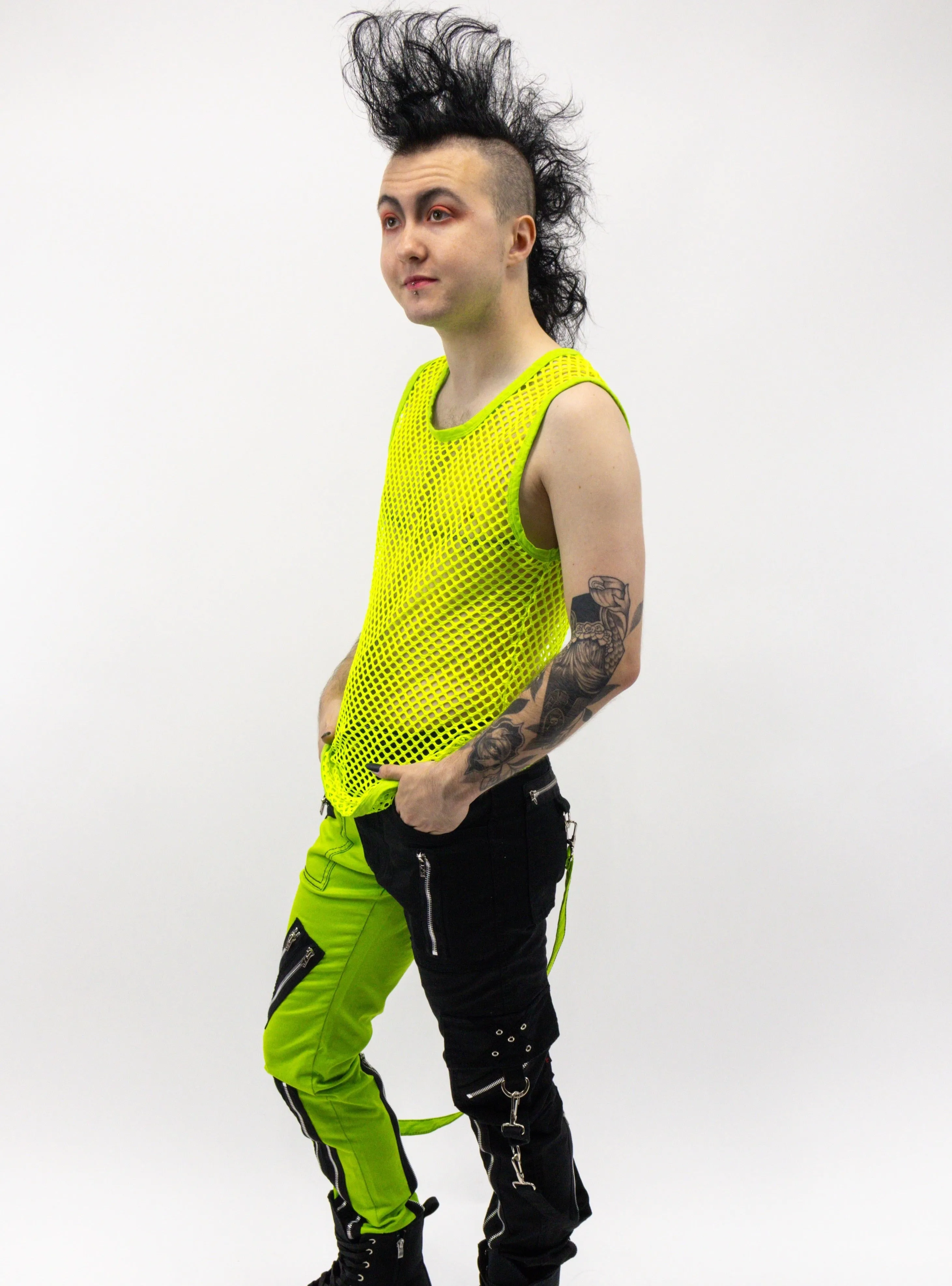 Split Bondage Skinny Pant- Lime TRIPP NYC