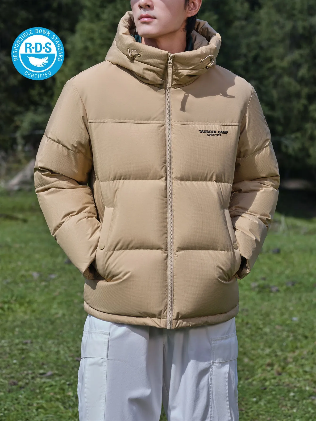 TANBOER Down Jacket Men Thickened Hooded Winter Coats