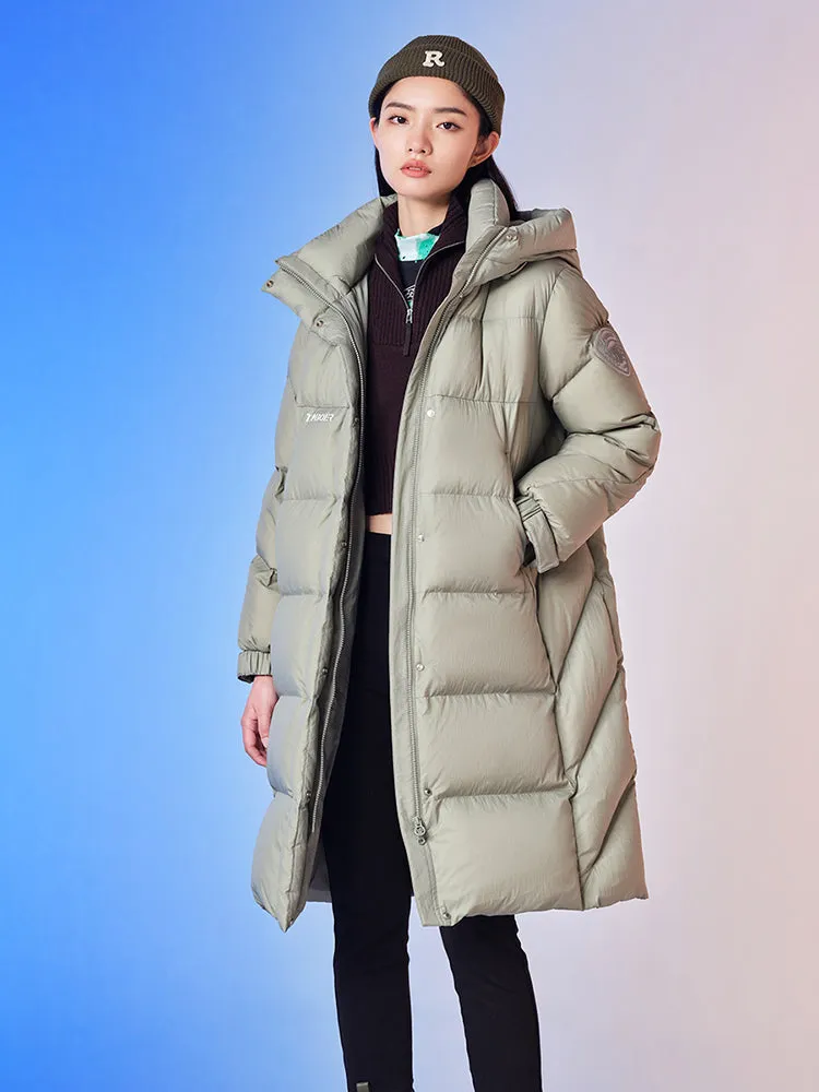 TANBOER Long Down Jacket Women's Thickened Warm Coat