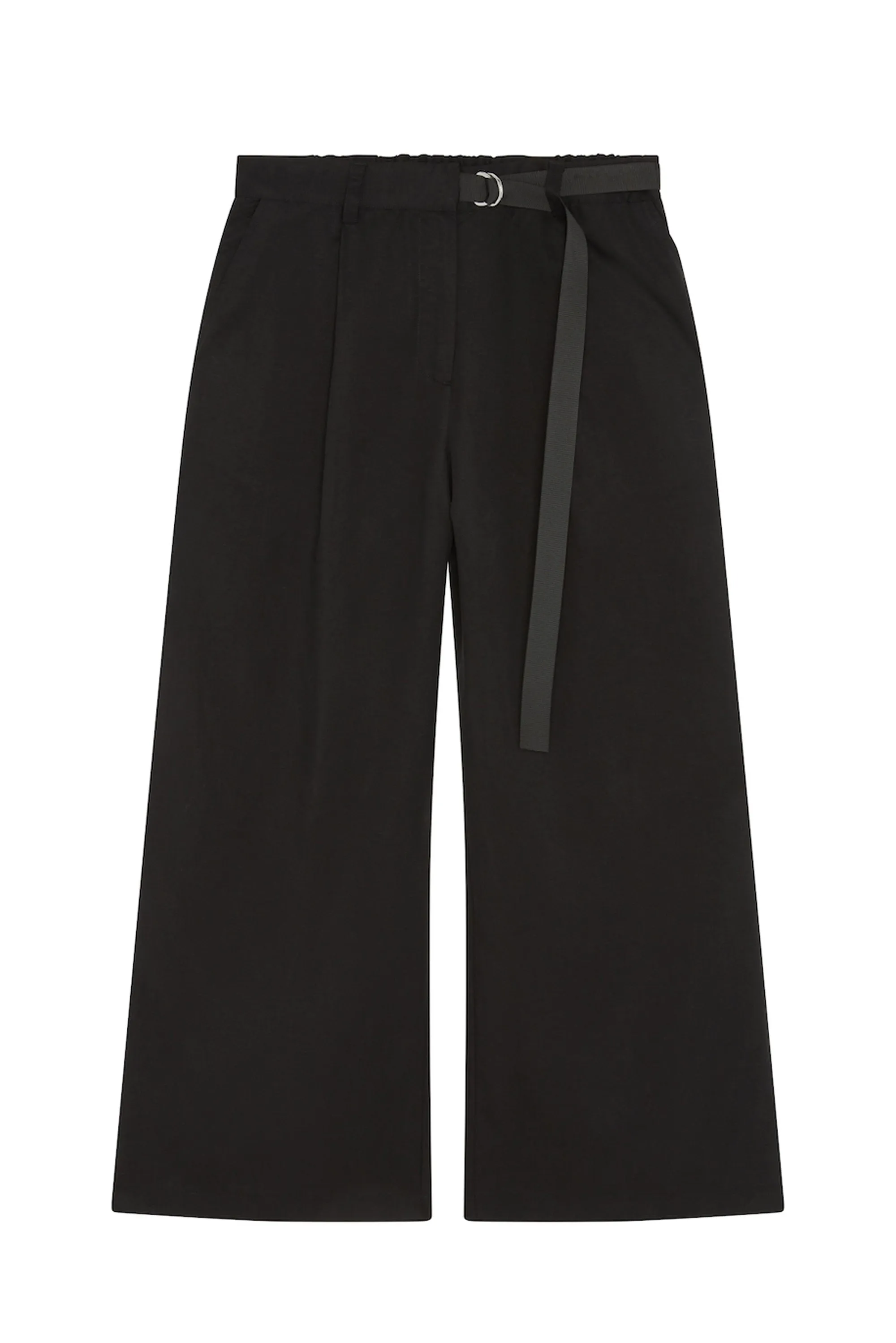 The Editor Linen Blend Wide Leg Trousers