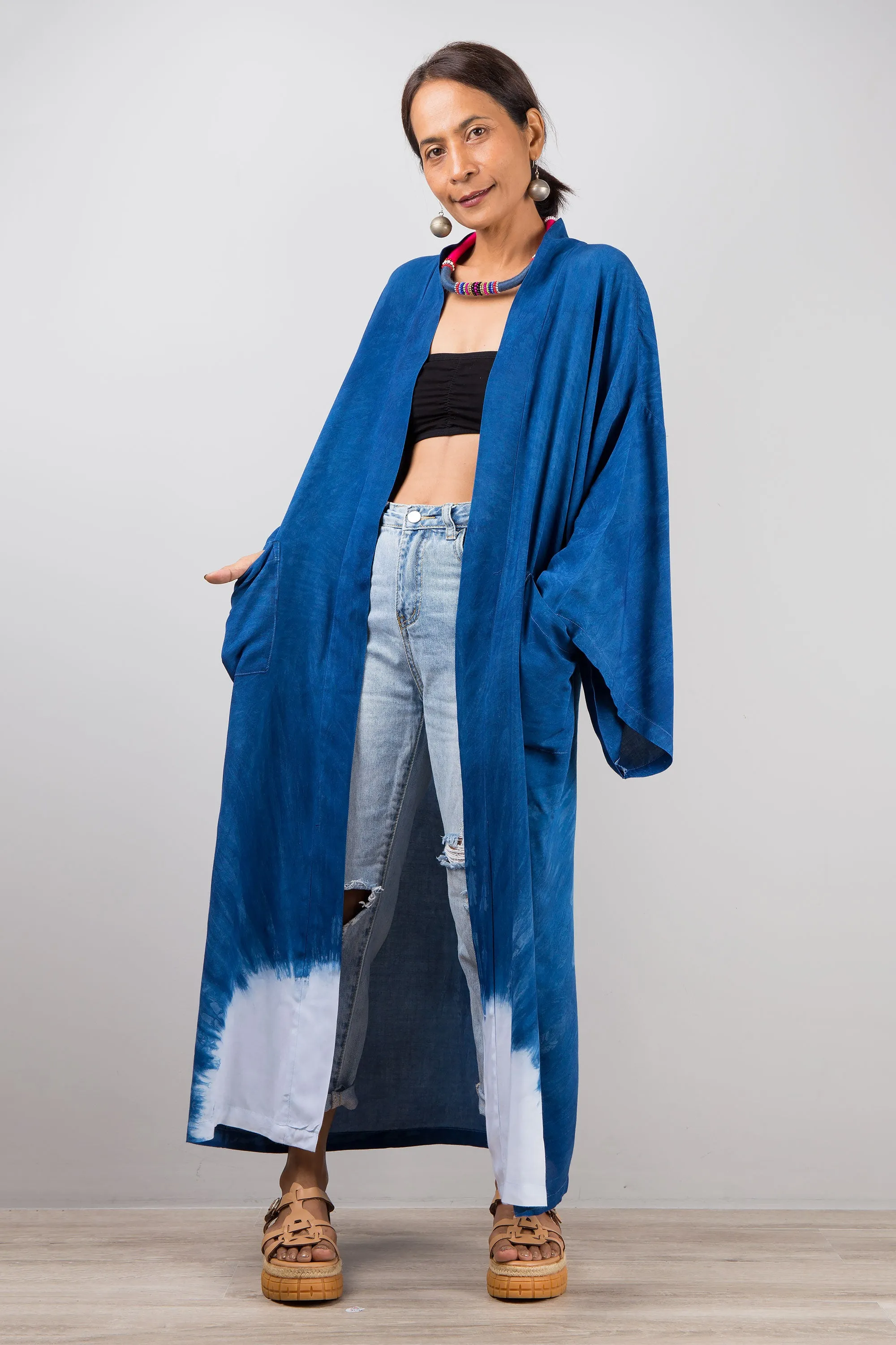 Tie dye kimono cardigan