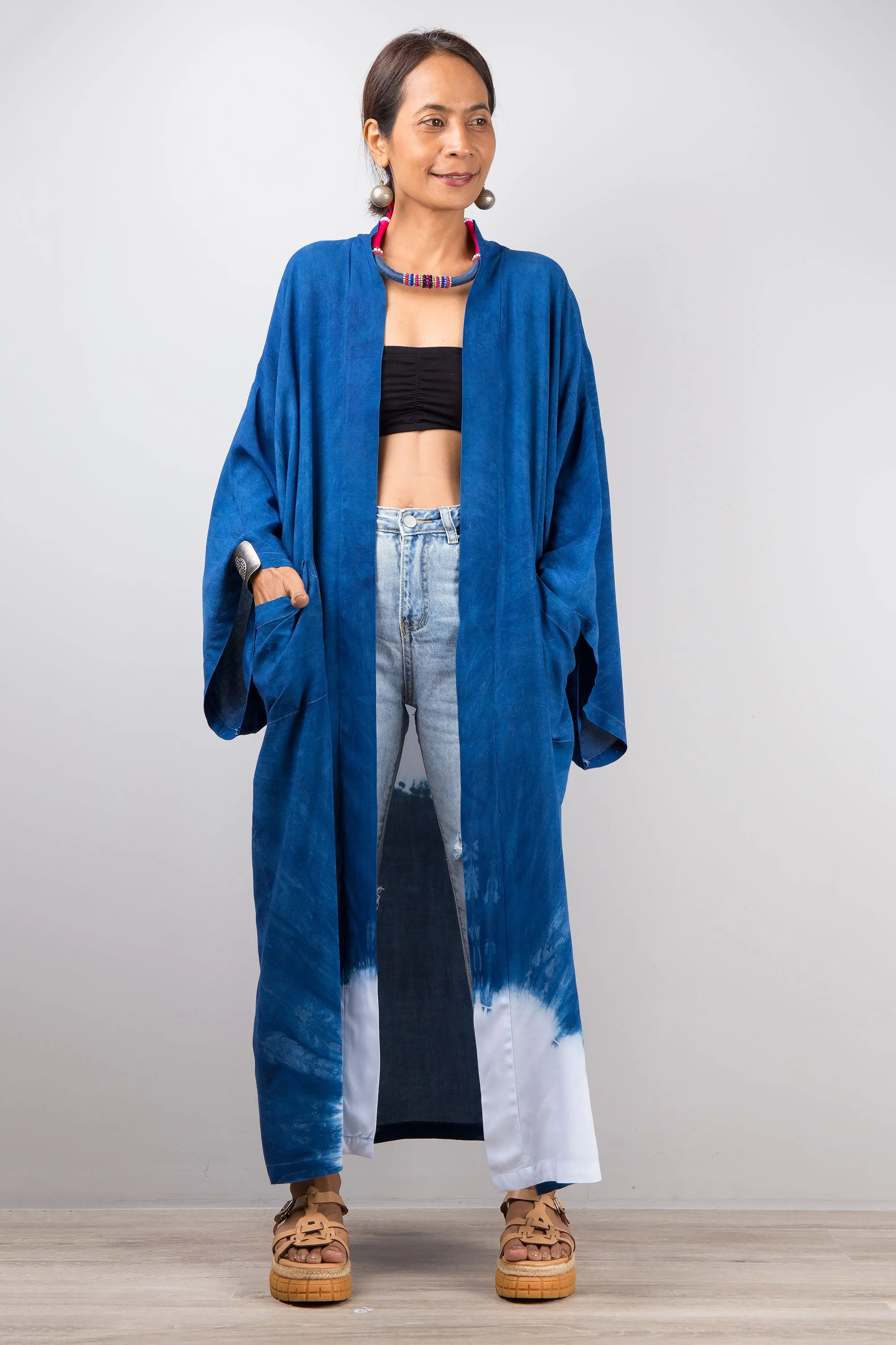 Tie dye kimono cardigan