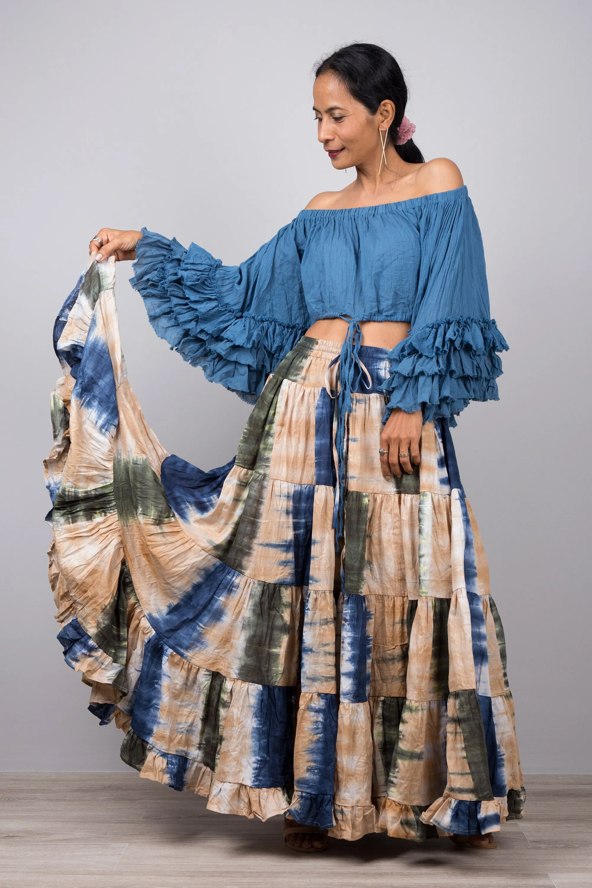 Tiered Long Skirt - Hippie Skirt