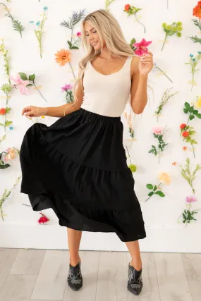 Tiered maxi skirt