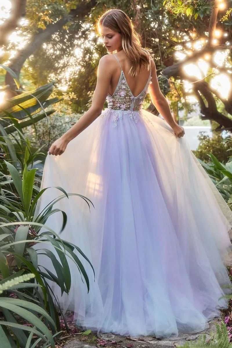 VANDA Lavender Purple Tulle Romantic A Line Formal Dress