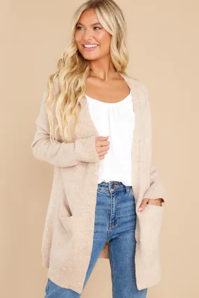 Warming Things Up Taupe Cardigan